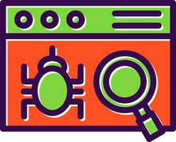 Website Bug Vector Icon Design