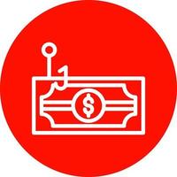 Currency Phishing Vector Icon Design