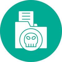 Folder Hacked Vector Icon Design