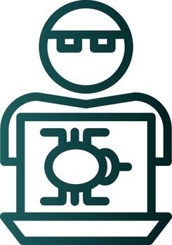 diseño de icono de vector de hacker