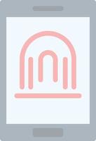 Mobile Fingerprint Vector Icon Design