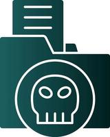 Folder Hacked Vector Icon Design
