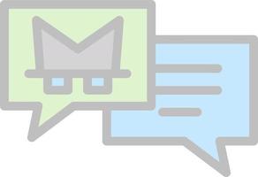 diseño de icono de vector de software espía de chat