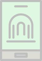 Mobile Fingerprint Vector Icon Design