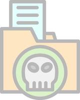 Folder Hacked Vector Icon Design