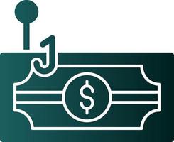 Currency Phishing Vector Icon Design