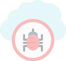 Cloud Virus Vector Icon Design