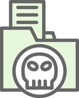 Folder Hacked Vector Icon Design