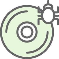 diseño de icono de vector de virus de cd