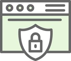 Website Security Vector Icon Design