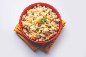 bhagar es una receta india de comida en ayunas hecha con mijo de corral foto