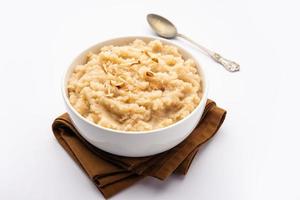 Khas Khas ka Halwa also called Post Halva or sheera or sooji made using poppy seeds, ghee and sugar photo