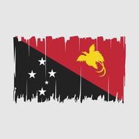 Papua Flag Brush Vector Illustration