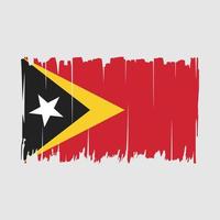 Ilustración de vector de pincel de bandera de Timor Oriental