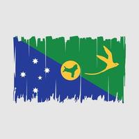 Christmas Islands Flag Brush Vector Illustration