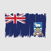 ilustración de vector de pincel de bandera de islas malvinas