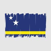 Curacao Flag Brush Vector Illustration