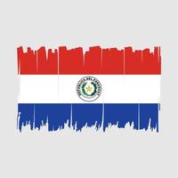 ilustración de vector de pincel de bandera de paraguay