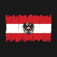 Austria Flag Brush Vector Illustration