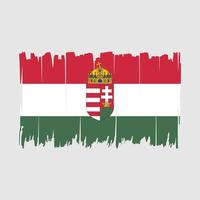 Hungary Flag Brush Vector Illustration