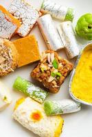 Indian assorted sweet mithai, barfi in a group photo