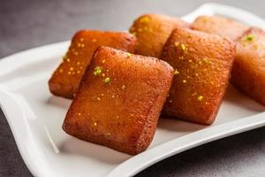 Chitrakoot, chitrakut is Bengali Indian sweet made from Paneer, flour, semolina, khoya, sugar photo