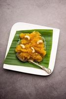 Kashi halwa or kasi halva is one of the classic and traditional dessert of Karnataka made using Ash Gourd or white pumpkin or kaddu photo