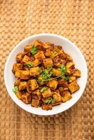 Indian style Suran sabzi or Jimikand sabji also known as Elephant Foot Yam or Ole stir fried recipe photo