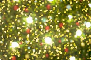 Abstract bokeh lights. Bokeh blur of lights at night. Bright blue, gold, white glow circle background for festive, Christmas, and new year. with copy photo