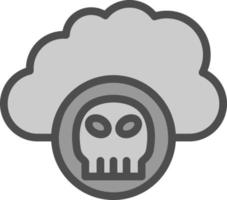 Infected Cloud Vector Icon Design