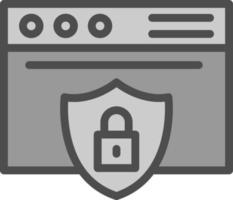 Website Security Vector Icon Design