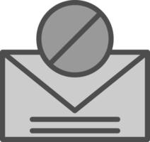 diseño de icono de vector de correo electrónico no deseado