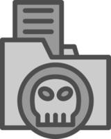 Folder Hacked Vector Icon Design