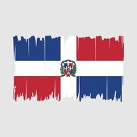 ilustración de vector de pincel de bandera de república dominicana