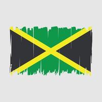 Jamaica Flag Brush Vector Illustration