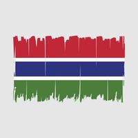 Gambia Flag Brush Vector Illustration