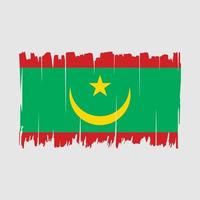 ilustración de vector de pincel de bandera de mauritania
