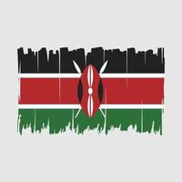 Kenya Flag Brush Vector Illustration