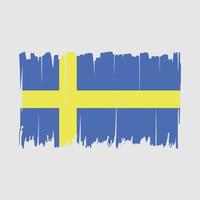 Sweden Flag Brush Vector Illustration