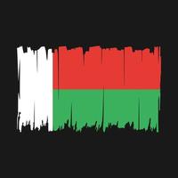 Madagascar Flag Brush Vector Illustration