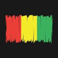 Guinea Flag Brush Vector Illustration
