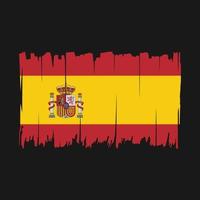 Spain Flag Brush Vector Illustration