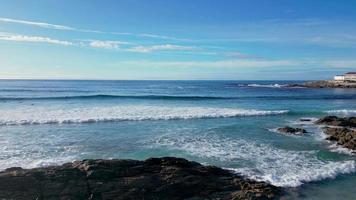 Splashing Waves Onto Coastal Rocks video