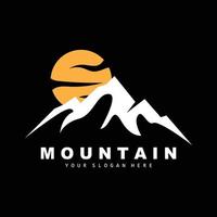 Mountain Logo Design, Vector Place For Nature Lovers Hiker