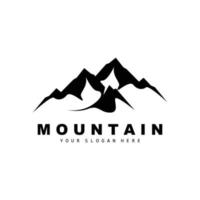 diseño del logotipo de la montaña, lugar vectorial para los amantes de la naturaleza vector