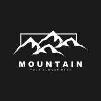 Mountain Logo Design, Vector Place For Nature Lovers Hiker