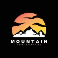 Mountain Logo Design, Vector Place For Nature Lovers Hiker