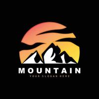 Mountain Logo Design, Vector Place For Nature Lovers Hiker