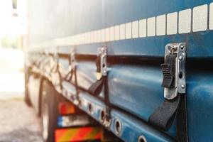 Ratchet lashing tie-down strap for the truck photo