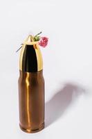 Make love, not war. Pacifism and non-violence movement. Bullet with a condom on the top.